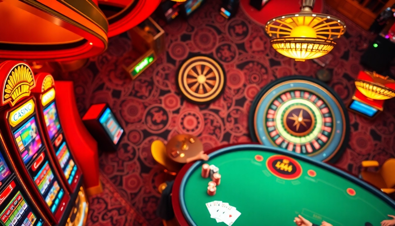 Experience the thrill of l444 at a bustling casino filled with vibrant games and eager players.