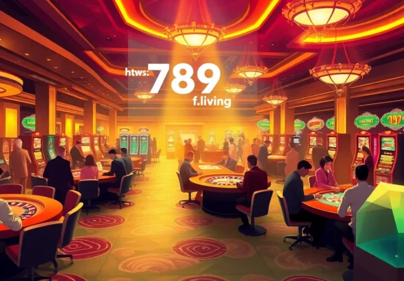 Players enjoying a vibrant casino experience at https://789f.living/, surrounded by lively games and betting excitement.