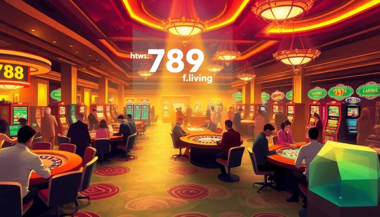 Players enjoying a vibrant casino experience at https://789f.living/, surrounded by lively games and betting excitement.